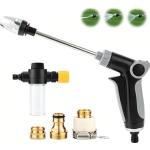 Turn Any Hose into A High Pressure Water Washer Jet, 2026 New Garden Hose Nozzle Heavy Duty, Multi Function Watering Sprayer for Patio/Car/Driveway Cleaning, Spray Nozzles for Garden Hose