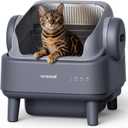 Oneisall Self Cleaning Litter Box: Ease S1 Open-Top Cat Litter Box Rinsable Easy Clean, with Safety Protection & 11L Large Waste Bin & 40pcs Waste Bags, Automatic Cat Litter Box for Multiple Cats