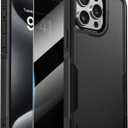 Diaclara Designed for iPhone 15 Pro Max Case, [with Privacy Screen Protector] [Anti Spy] [Military Grade Drop Protection] Heavy Duty Full-Body Shockproof Phone Case, Black