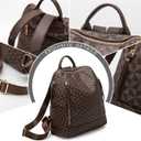 Womens Backpack Purse Leather Anti-theft Large Fashion Designer Travel Backpack Bag Men's Backpack Shoulder Bags, A-brown