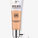 IT Cosmetics CC+ Cream with SPF 50+ Natural Finish Full Coverage Foundation (Light Medium - 1.08 fl oz) & Bye Bye Undereye Concealer Anti-Aging Makeup (25.0 Medium Natural - 0.4 fl oz)