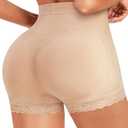 AOSBOEI Women Butt Lifter Panties Padded Shapewear Hip Enhancer Pads Shorts Seamless Underwear Tummy Control Boyshorts, Size S