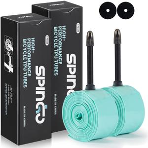 TPU Inner Tube 700C x 23C-32C 2-Pack with 48mm/60mm/80mm Presta Valves, ‌Ultralight TPU Tubes 700C for Road Bike TPU Inner Tube Portable Spare Tire for Training and Cycling
