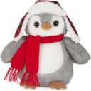 Bearington Cappy Christmas Penguin Stuffed Animal - 9.5" Soft Christmas Penguins Plush Toy with Scarf and Hat - Adorable and Huggable Penguin Plushies for Kids, Toddlers, and Loved Ones