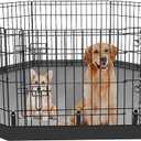 Dog Playpen Bottom Pad Fits for 24 Inch 8 Panels Regular Octagon Metal Exercise Pet Playpen, Dog Crate Pad Puppy Playpen Pad. (Note: Playpen Not Included) -Black