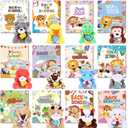 30 Pcs 15 Sets Back to School Mini Stuffed Animals Bulk with Cards First Day of School Mini Animal Plush Toy Soft Plush Doll for Party Favor Classroom Exchange Prizes