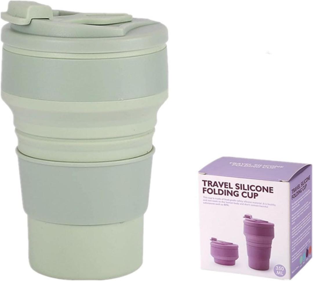 Silicone Outdoor Water Cup Folding Retractable Mark Silicone Cup Multifunctional Travel Coffee Cup is convenient to carry the water cup