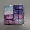 Skylety Cube Anxiety Relief Toy Hand Held Magic Sensory Stress Cube Toy for Adults Relieve Stress Christmas Party Favors(4 Pcs,Starry)