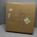 Large Ottoman Tray for Coffee Table,Square Shagreen Leather Decorative Tray with Gold Handles for Living Room Decor (20" x 20" x 3", Ivory)