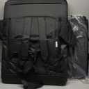 Smartxchoices Stadium Seat Reclining Chair for Bleachers w/Backs, Padded Cushion, Armrest Support, Bonus Shoulder Straps - 6 Reclining Positions, Folding & Portable, Water Resistant (Black Reclining)