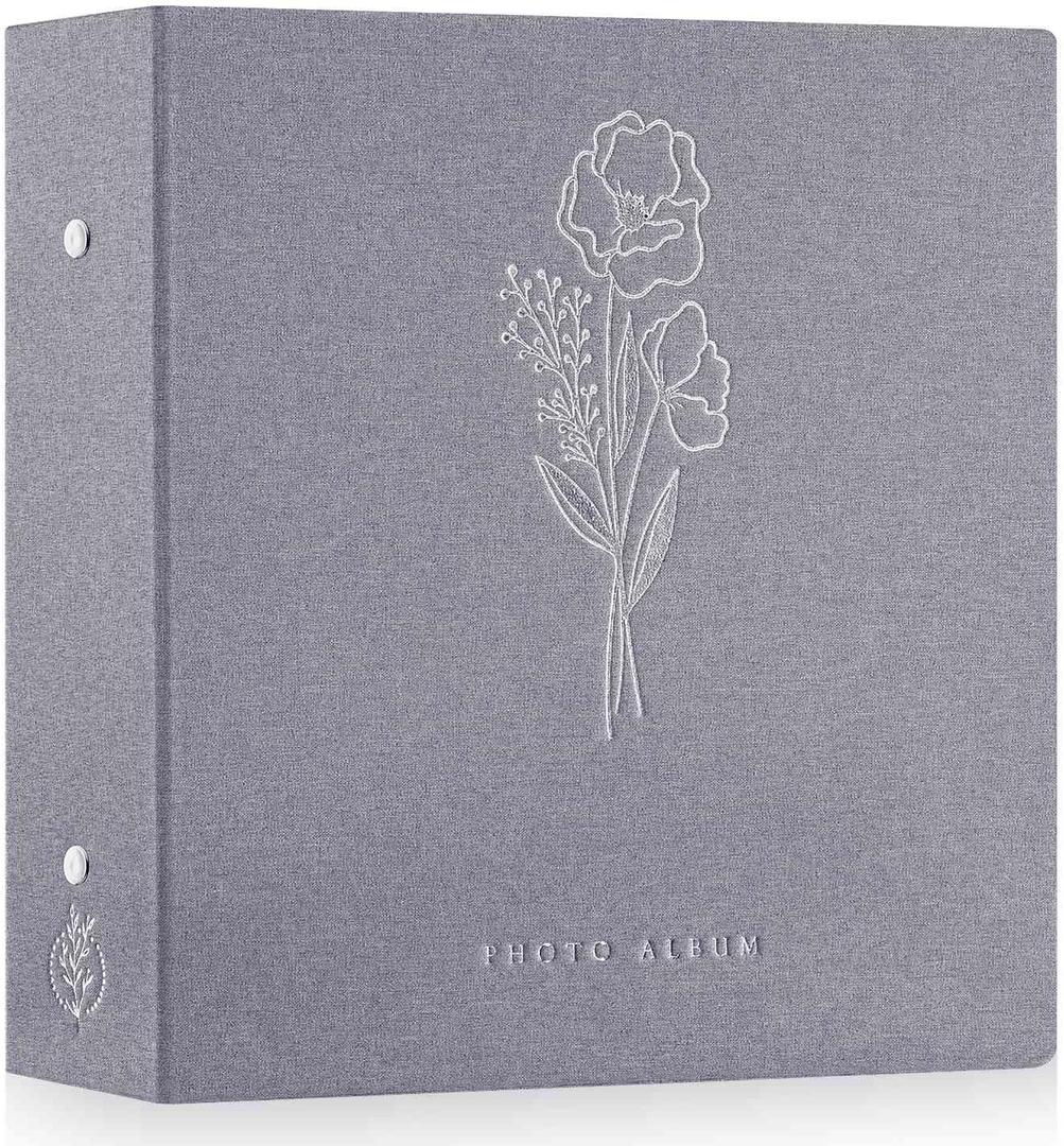 Lanpn Photo Album 4x6 600 Pockets Photos, Linen Cover Large Picture Albums Holds 600 Horizontal and Vertical Photos Grey
