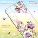 for Samsung Galaxy A26 Case Flowers [Buffertech 6.7ft Military-Grade Drop Protection] [Anti Peel Off Tech] Clear TPU Bumper 5G Phone Case Cover DesignCherry Blossoms