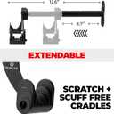 PRO BIKE TOOL Bike Rack Garage Wall Mount - Durable Alloy Bicycle Storage System with Adjustable Hook Hanger for Indoor Use - Ideal for Road, MTB, and Hybrid Bikes - Holds Up to 48.5 lbs, Black