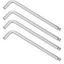 4 PCS 3/8" Ball End Hex Key Allen Wrench, SAE Internal Hexagonal, Wrench L Shaped Long Arm Repairing Tool, CR-V