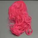 karlery Curly Clip In Thick Claw Drawstring Ponytail Extension Multi-colored Hair Pony Tail Hair Extension (Hot Pink)
