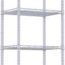 6 Wire Shelving Steel Storage Rack Adjustable Unit Shelves for Laundry Bathroom Kitchen Pantry Closet(Silver, 11.7" D x 16.8" W x 63" H)