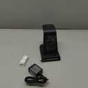 Wireless Charger for Samsung Charging Station: 3 in 1 Android Charging Stand with Dimmable Clock - Nightstand Organizer for Galaxy S25 Ultra, Galaxy Watch 8 7 6 5 4, Galaxy Buds, Space-Saving Charger (Black)