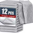 Navona 12 Pcs New Upgrade Steel Wire Dishcloth,Triple-Layer Steel Wire Cleaning Cloth,Powerful Cleaning Non-Scratch Wire Dishcloth Rag for Cookware, Sinks, Dishes, Stove Tops