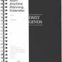 Blue Sky Undated Daily Planner, Flexible Cover, Twin-Wire Binding, 5.5" x 8.5", Passages