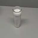St Jude Candle Clear Glass, White