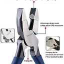 Pro Pliers Set, 3-Piece (7-inch Diagonal Cutting, 8-inch Needle Long Nose, 9-inch Linesman) Industrial Cutters Set