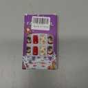 Christmas Press on Nails Short Square Winter Fake Nails Red Full Cover Gold Snow False Nails with Penguin Designs Glossy Glue on Nails Acrylic Manicure Artificial Nails for Women Girls 