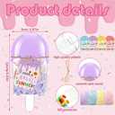 Thyle 12 Pcs Candy Containers for Party Favors Ice Cream Shaped Candy Boxes Bulk Cute Plastic Treat Containers for Cream Summer Gift Weddings Birthdays Home Party Supplies (Greet Summer)