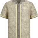 Alex Vando Mens 4-Way Stretch Wrinkle Free Business Casual Dress Shirt (L)