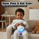 Aesthetic Plush LED Night Light, 1200mAh Rechargeable Mood Lamp, 3 Color Temperatures (Warm/Nature/Cool), 150 Lumens Dimmable Nursery Light with Remote, 1-4H Timer, Bedside Decor, White