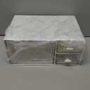 Desk Organizer Stackable Storage Drawers with 3 Compartments Stackable Drawers Great for Desk Storage, Makeup Storage Bathroom Organization Accessories Etc (White) (9*6.5*4inch - 3 Compartment)