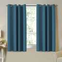 Turquoize Dark Teal Thermal Blackout Curtains - 63 Inch Length Grommet Top, 2 Panels Set, Room Darkening for Bedroom & Living Room, 52 x 63 Inches