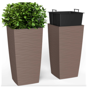 JANSKA SWEDEN Evergreen Grande Indoor/Outdoor Planters 3,4 Gallon 2 Piece Duo Set