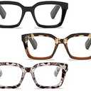  Progressive Multifocus Reading Glasses for Women, Pattern Print Blue Light Block Stylish Ladies Computer Readers