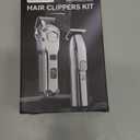 Jack & Rose Clippers and Trimmers Set, Cordless Hair Clippers for Men, Barber Clippers Set (Black)