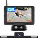 Wireless Backup Camera for Car 4.3 Inch Monitor Digital Signal Stable Rear View Camera Night Vision for Truck/Car/Pickup/SUV/ IP69 Waterproof with License Plate Backup