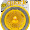 Joie Quack Kitchen Sink Strainer Basket, Fits All Standard Sinks, Stainless Steel, Cute Garbage Disposal Drain Cover, 4.5-Inch, Yellow Duck