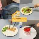 JETKONG 7 Inch Tweezers Tongs Mini Kitchen Food Tweezers Small Cooking Thin Tongs, Set of 3 (7 7 7 Inch, Black)