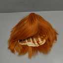 ANOGOL Hair Cap + Short Orange Wig Men Women Ginger Male Wig Cosplay Anime Short Ginger Hair Orange Synthetic Wigs for Halloween Leprechaun Costume St. Patrick's Day Party Parade