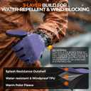 rivmount Winter Gloves Women Men, Cold Weather Touch Screen Liner Glove, Windproof 3-Layers, for Running, Cycling, Biking, Hiking, Driving (Small, Purple)