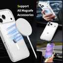 Magnetic Clear Case for iPhone 17 Pro Max, Shockproof Full-Body TPU+PC Hybrid Cover, Anti-Scratch Anti-Drop Transparent Protective Phone Case for iPhone 17 Pro Max