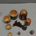 Bits and Pieces Moose Nesting Dolls - Russian Doll Set of 5 Hand Painted Wood Matryoshka Dolls, Traditional