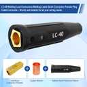 LC-40 Welding Leads,Welding Lead Connectors,Welding Cable Connectors,Male & Female Welding Connectors for Welding Machine Accessories,1/0 and 2/0 Welding Cable Size Capacity,Rated up to 350 Amps-2PACK