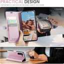 for Samsung Galaxy S23 Plus Case Wallet with RFID Blocking Card Holder, PU Leather Kickstand Protective Flip Phone Cover Fit for Galaxy S23 Plus 6.6", Rose Gold