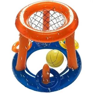 INFLATABLE 2 IN 1 GAME BASKETBALL AND RING TOSS Inflates to 21.65x19.69inches