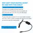 5 x 9V Heated Jacket Battery Adapter, Type-C to DC 3.5-4.0mm Charger Cable for 7.4V and 8.4V for Milwau-keeMakita, Dewalt Heated Jackets, Heated Vests and Heated Hoodies (Not for 12V Heated Gear)