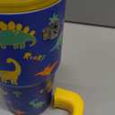 Alphabet Tumbler 20oz with Handle and Silicone Straw Lid for Kid, Insulated Stainless Steel Cup with Monster Design, Gift for Kids Girls Boys, Gifts Idea for Birthday Christmas Back to School