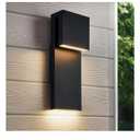 Modern LED Outdoor Wall Sconce 17W Integrated LED Outdoor Wall Mount,Anti Rust Textured Black Suit for Wet Locations and All Rooms,Easily Installed in Any Direction.Bulb Included.