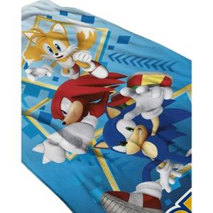 Franco Kids Bedding Super Soft Microfiber Reversible Pillowcase, 20 in x 30 in, Sonic The Hedgehog