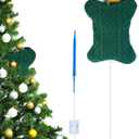 1Set Christmas Tree Watering Bags Slow Release with Green Christmas Socks, Automatic Holiday Trees Care and Watering System Device Xmas Tree Self Waterer Drip Irrigation Bags with Flow Regulators