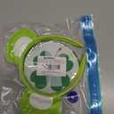 2PCS Cute Cartoon Bear Plush Headband and Badge Halloween Costume Accessories for Adult Cosplay Role-Playing (Green)